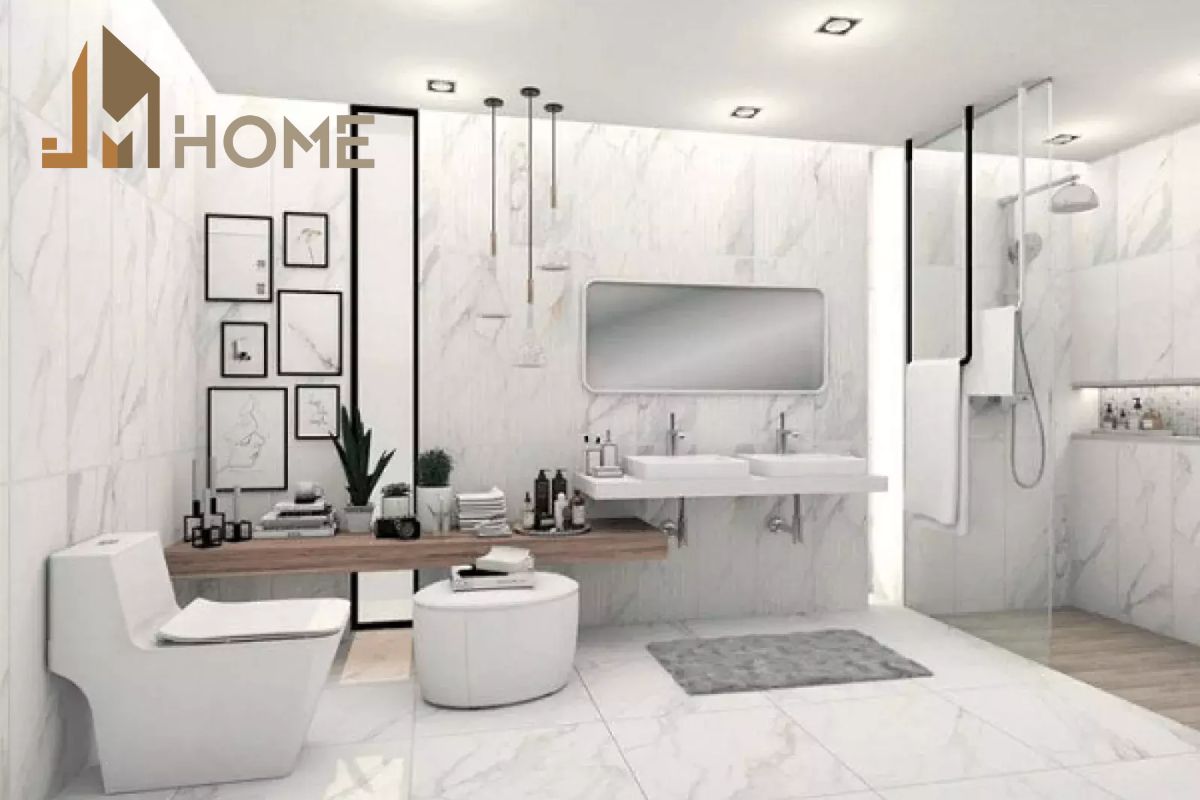 Việc thay thế gạch lát tưởng giúp thay đổi diện mạo của nhà vệ sinh