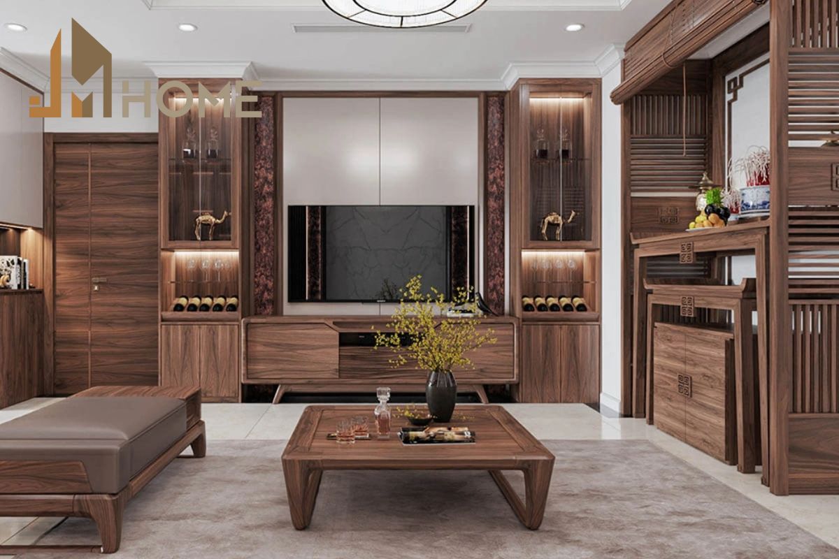 Dùng vách ngăn để phân chia hai không gian