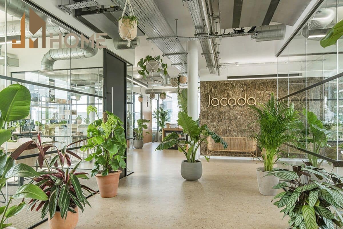 Mẫu thiết kế văn phòng chung cư theo phong cách Biophilic Design