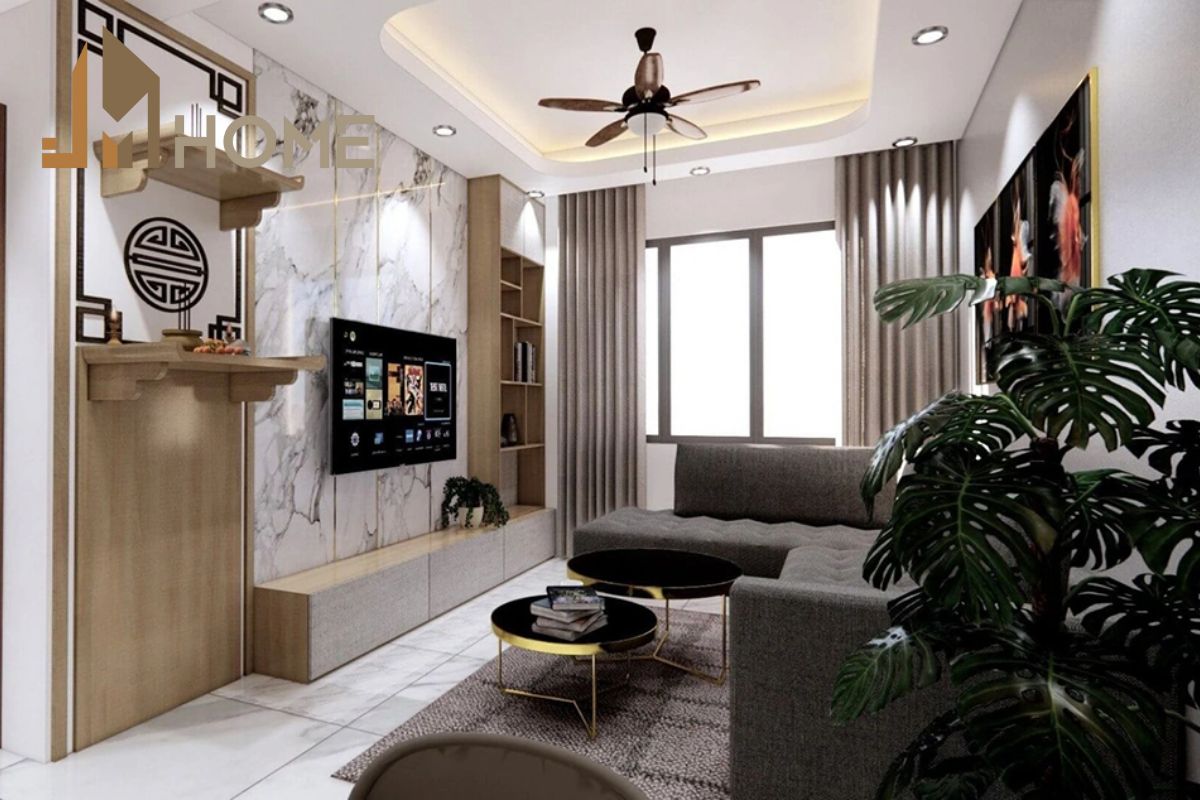 Thiết kế nội thất chung cư 68m2 phong cách hiện đại