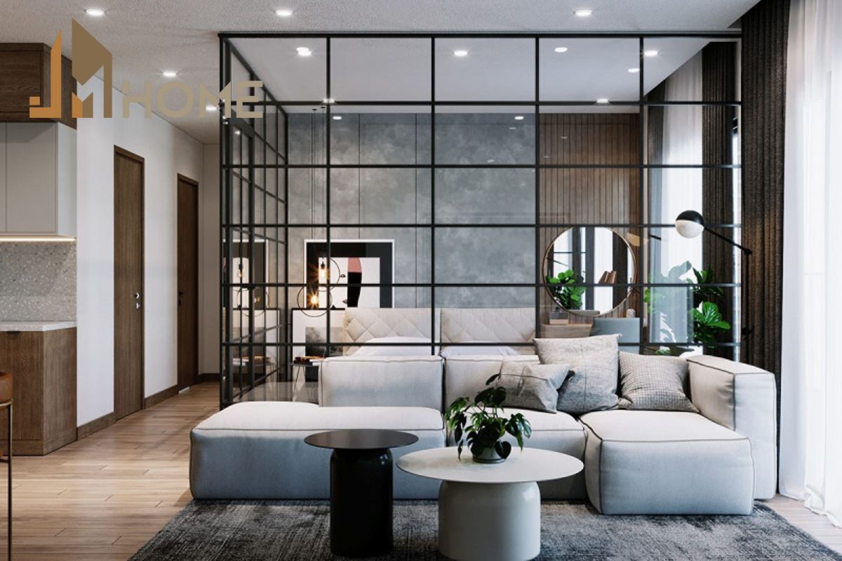 Tạo cảm giác thoáng đãng, rộng rãi cho căn hộ bằng cách sử dụng cách vách ngăn bằng kính