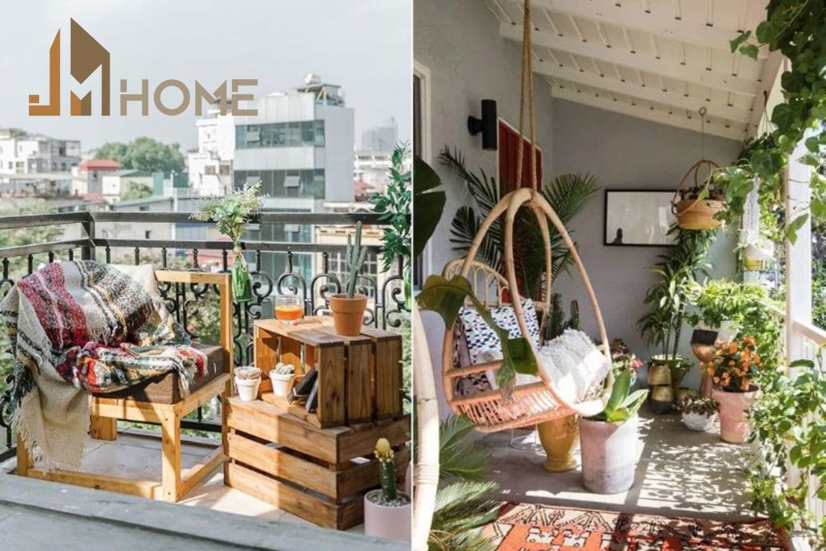 Mê mẩn với thiết kế ban công chung cư theo phong cách Bohemian