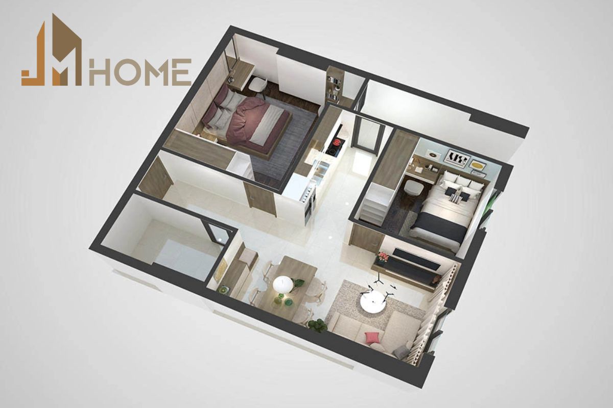 Cổng nhà cấp 4 mái ngói: Nét đẹp truyền thống và hiện đại 2025 7 Layout phổ biến của các căn hộ chung cư 62m2