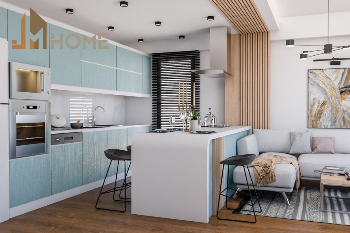 Lựa chọn vật liệu và màu sắc hài hòa với nhu cầu, phong cách của chủ căn hộ