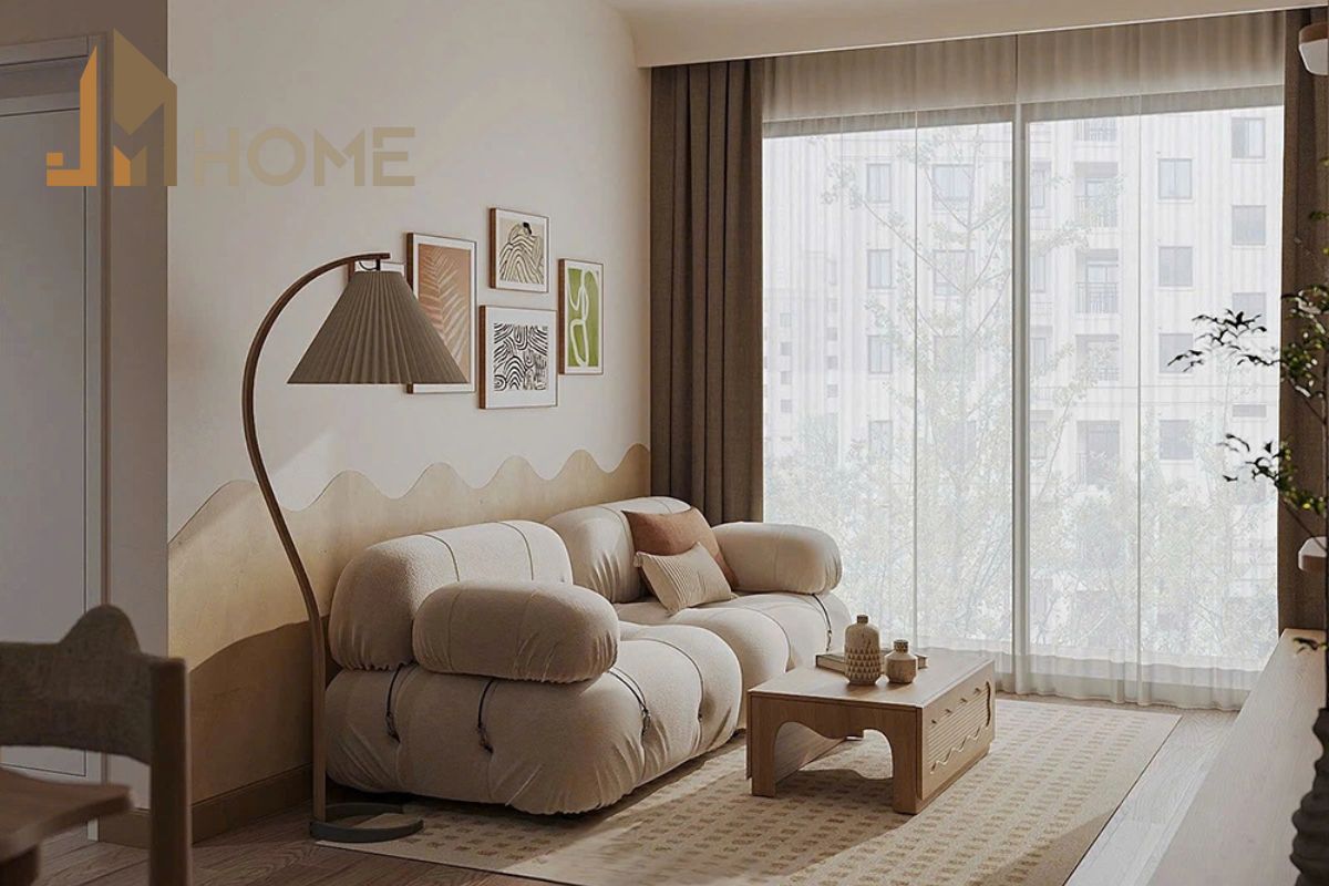 Mê mẩn với mẫu thiết kế nội thất căn hộ chung cư 56m2 phong cách tối giản