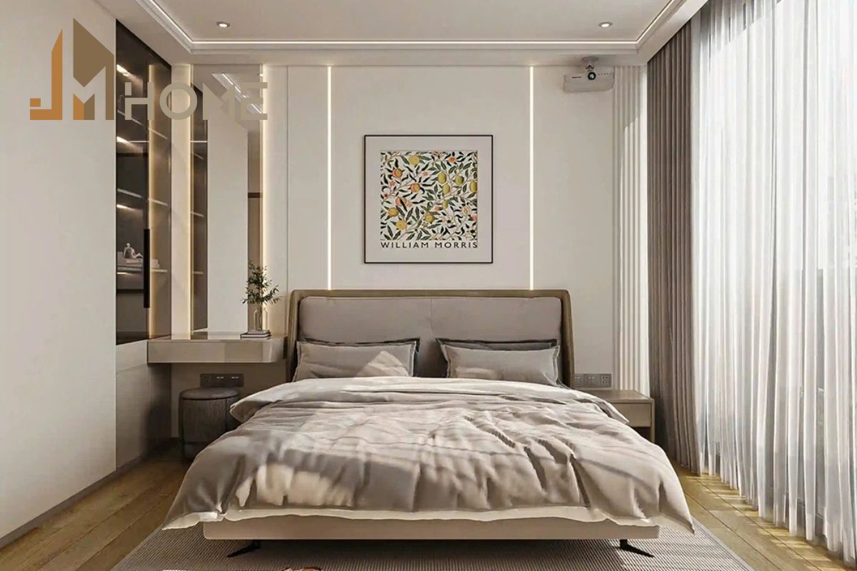 Gợi ý thiết kế nội thất phòng ngủ của căn hộ 56m2