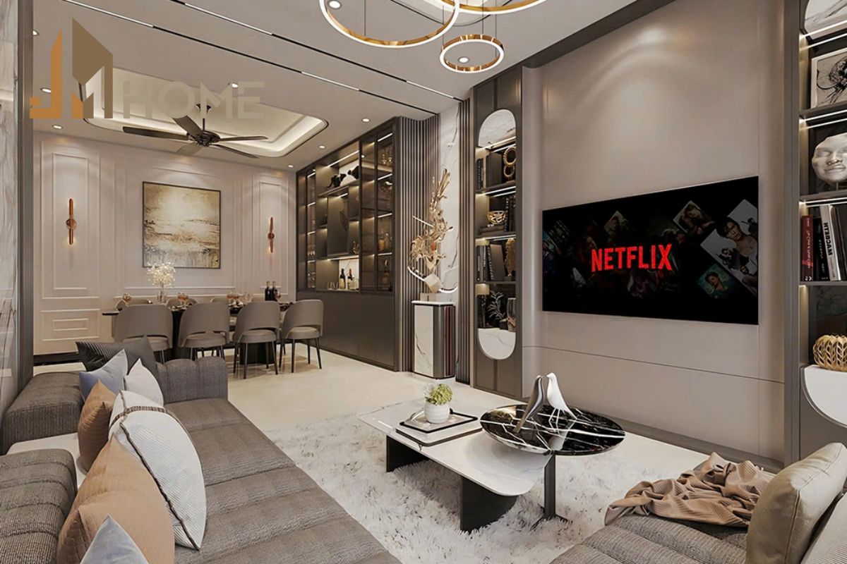 Thiết kế nội thất căn hộ chung cư 75m2 phong cách hiện đại