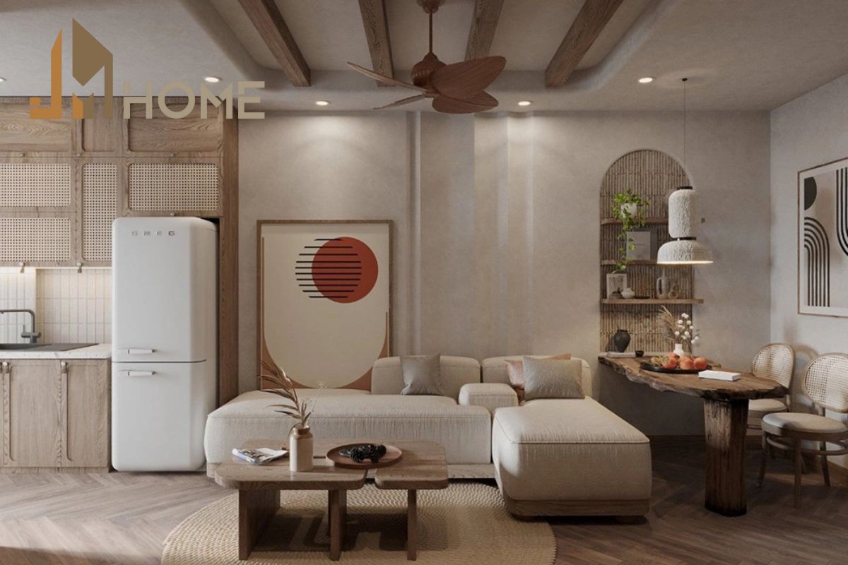 Gợi ý cách thiết kế tối ưu với căn hộ 75m2 có 2 phòng ngủ