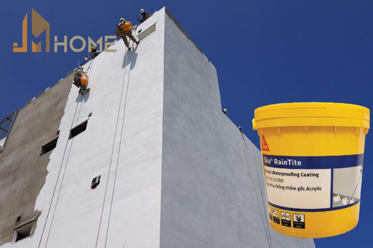 Sơn Sika RainTite là dòng sơn chống thấm ngoài trời tốt nhất hiện nay