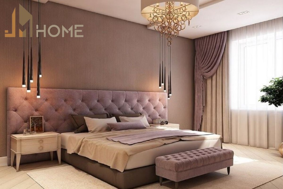 Hồng đất mang lại cảm giác ấm áp, gần gũi cho căn phòng ngủ của bạn