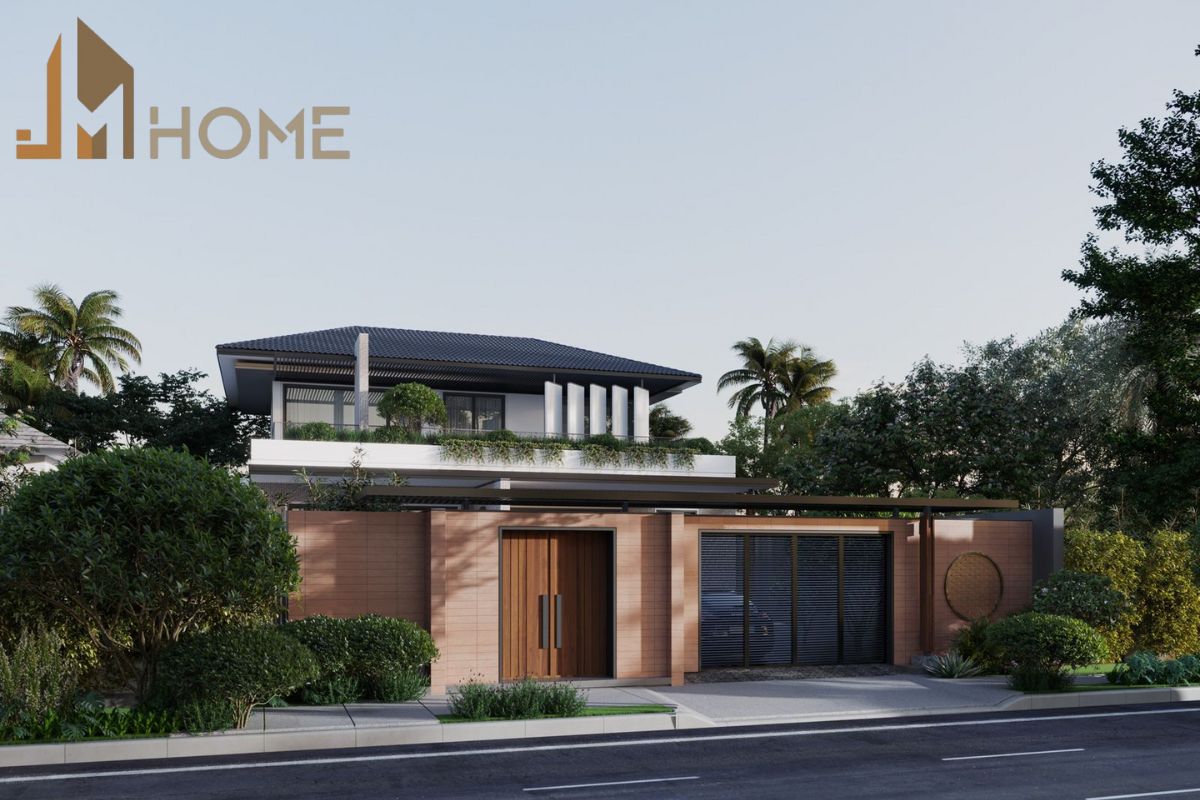 Mẫu thiết kế biệt thự phố kiểu Nhật