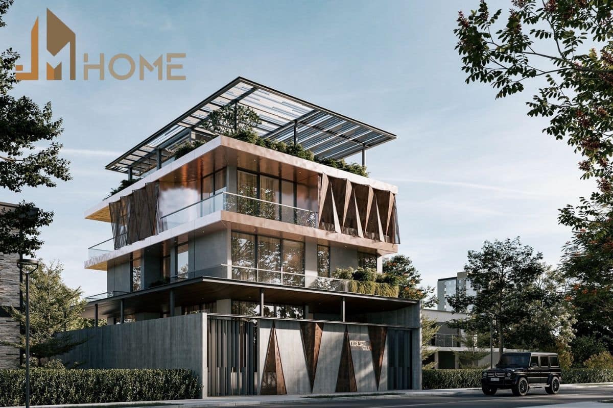 Mẫu thiết kế biệt thự phố hiện đại