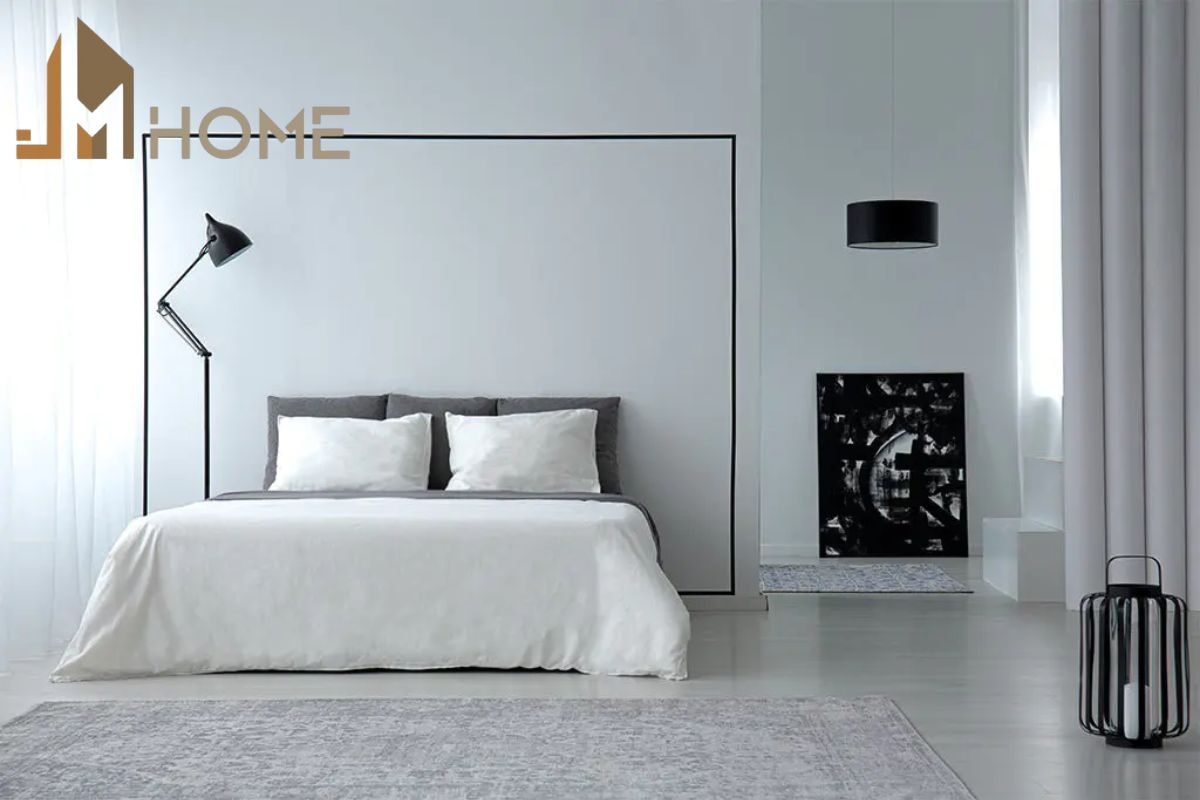 Mẫu thiết kế nội thất phòng ngủ 12m2 tối giản