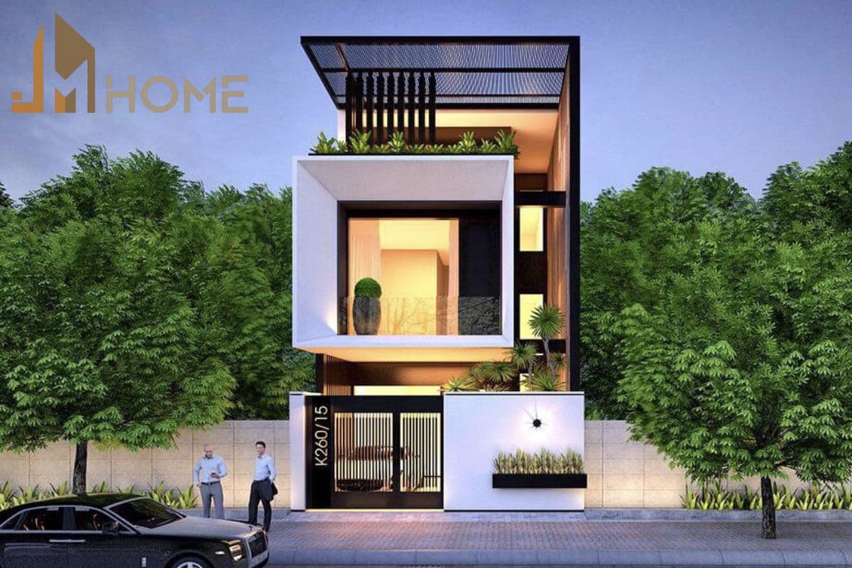 Mẫu thiết kế nhà phố mặt tiền 6m phong cách hiện đại