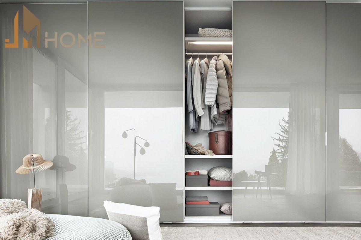 Mẫu tủ quần áo cánh trượt tiết kiệm không gian cho phòng ngủ