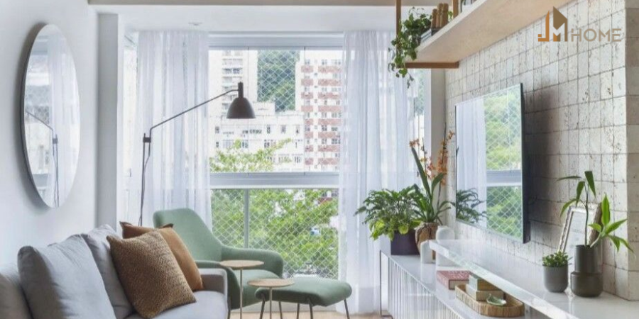 Sự dùng cửa sổ và kính giúp tối ưu ánh sáng căn hộ