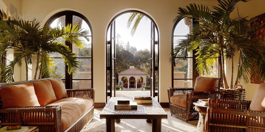 Trang trí phòng khách theo phong cách Tropical