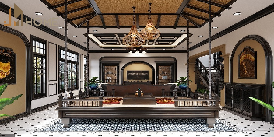 Nội thất Đông Dương - Xu hướng thiết kế Indochine đẳng cấp 2025 7 Những đặc điểm nổi bật theo kiến trúc nội thất Đông Dương