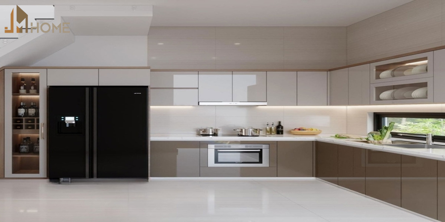 Mẫu tủ bếp acrylic đẹp - Xu hướng nội thất bếp hiện đại 2025 7 Sơ lược và đặc điểm của mẫu tủ bếp acrylic đẹp