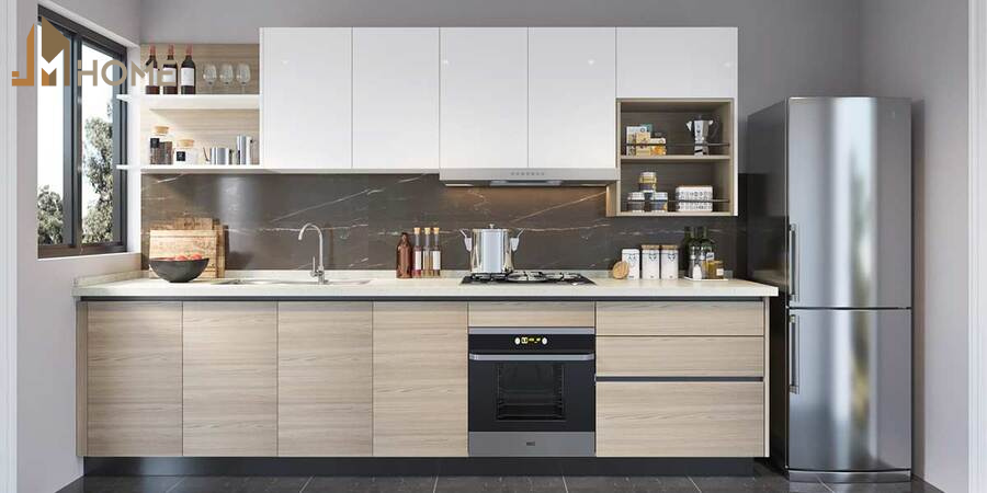 Tủ bếp chữ i - Giải pháp tối ưu cho không gian bếp hiện đại 8 Mẫu bếp chữ i hiện đại cao cấp