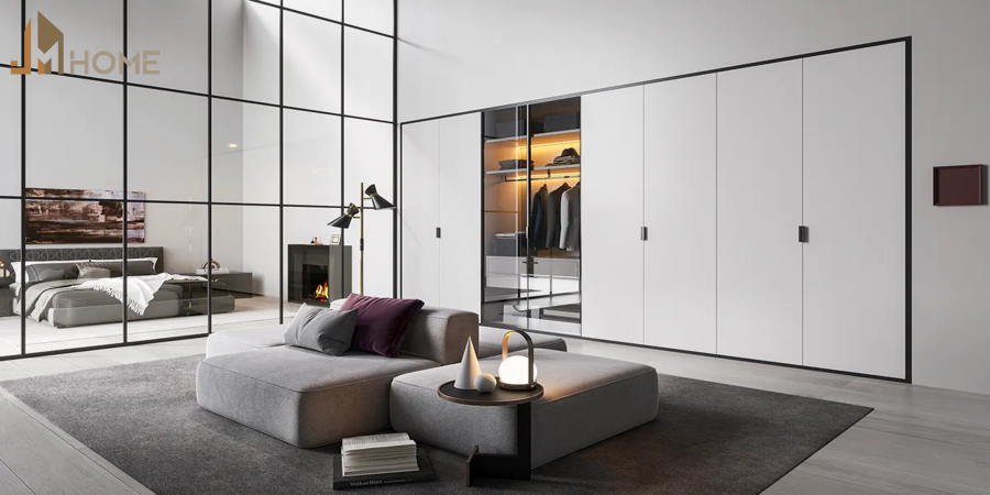 Mẫu tủ quần áo 2 buồng đẹp sang trọng - Thiết kế nội thất cao cấp 2025 5 Mẫu tủ quần áo 2 buồng đẹp