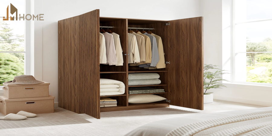 Mẫu tủ quần áo 2 buồng đẹp sang trọng - Thiết kế nội thất cao cấp 2025 7 Tủ gỗ 2 cánh công nghiệp