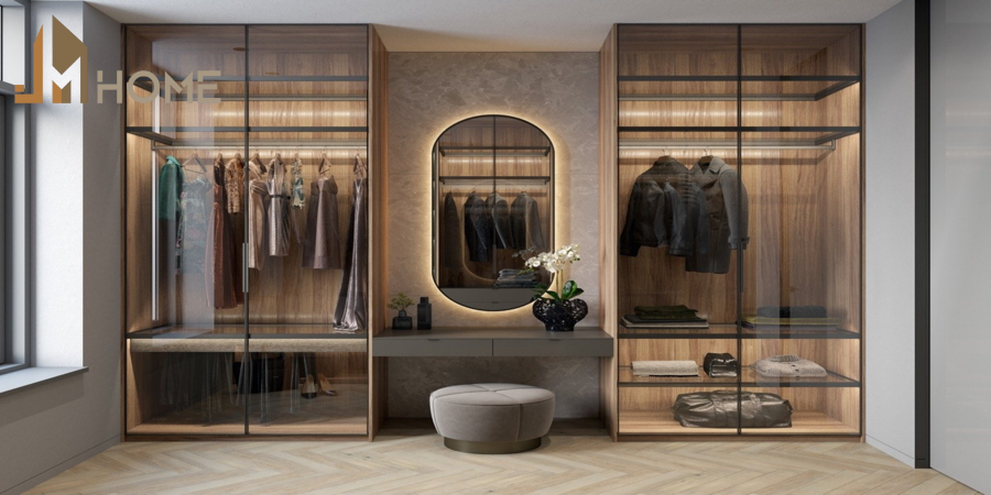 Tủ quần áo kết hợp bàn trang điểm - Giải pháp nội thất thông minh cho phòng ngủ hiện đại 8 Jama Home - Đơn vị thiết kế uy tín