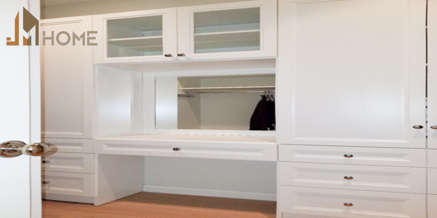 Tủ quần áo kết hợp bàn trang điểm - Giải pháp nội thất thông minh cho phòng ngủ hiện đại 9 Xu hướng nội thất phòng ngủ tương lai