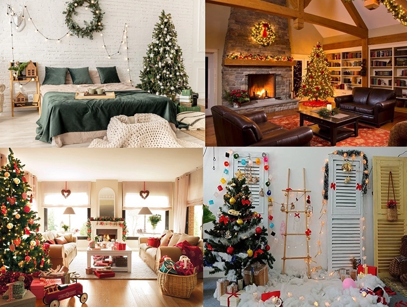 Khi trang trí phòng ngủ giáng sinh thì bạn nên lưu ý an toàn