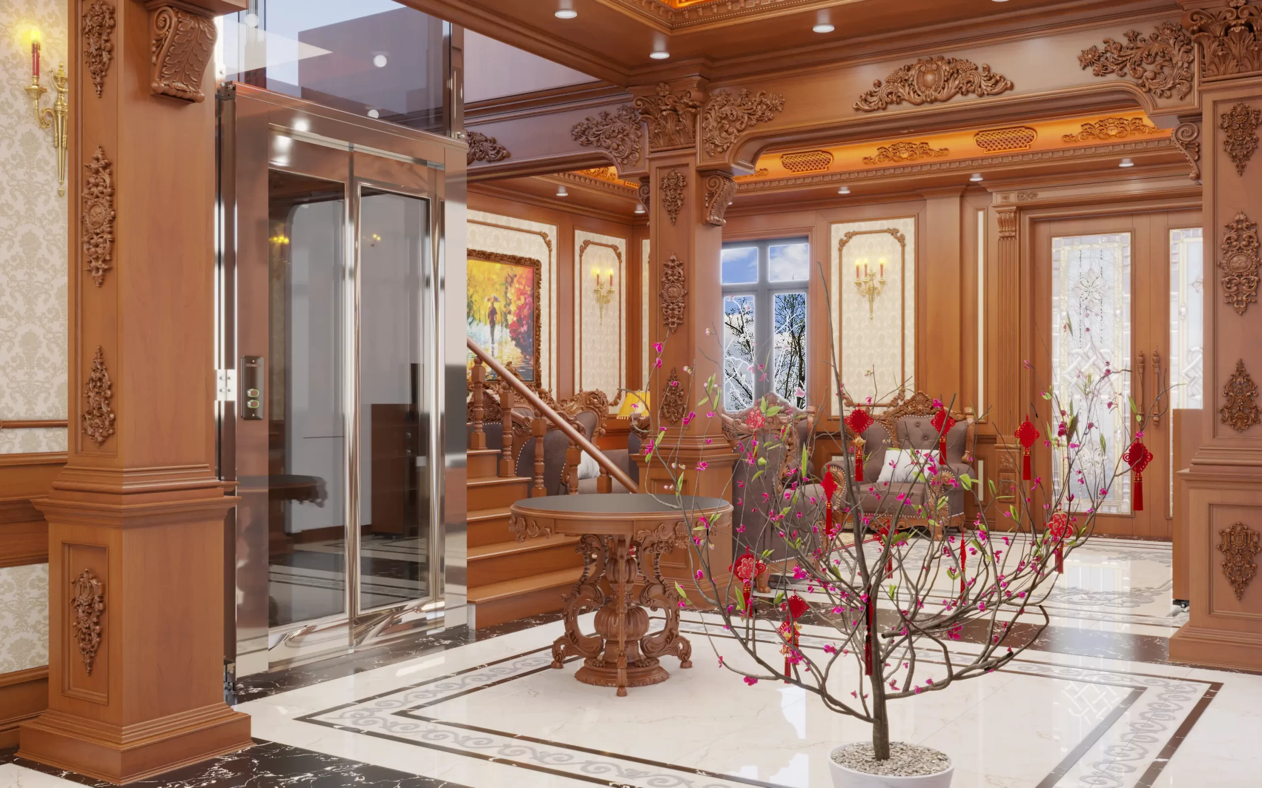 Nội thất tân cổ điển: Đối xứng, thanh lịch, vượt thời gian