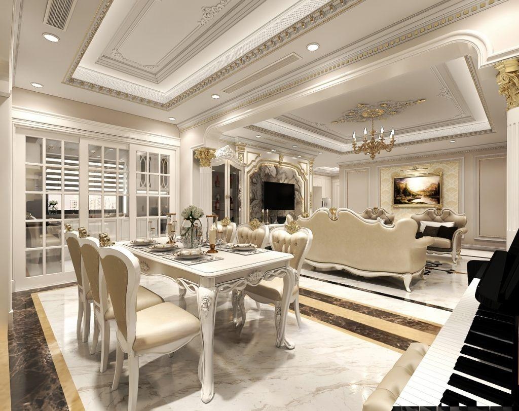 Không gian sống nâng tầm với phong cách tân cổ điển