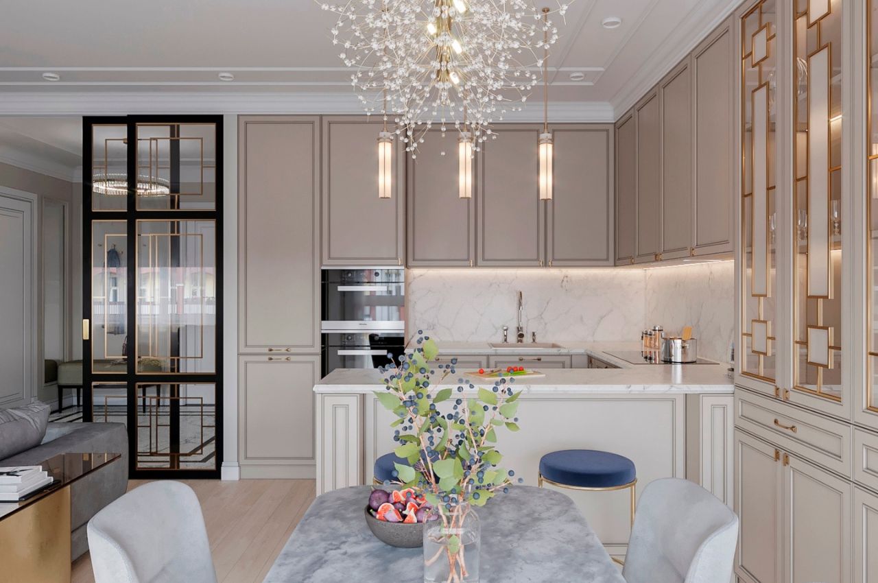 Thiết kế nội thất bếp ăn liền kề phòng khách - Xu hướng tối ưu 2025 6 hông gian mở mang lại sự thông thoáng và kết nối cho gia đình trẻ