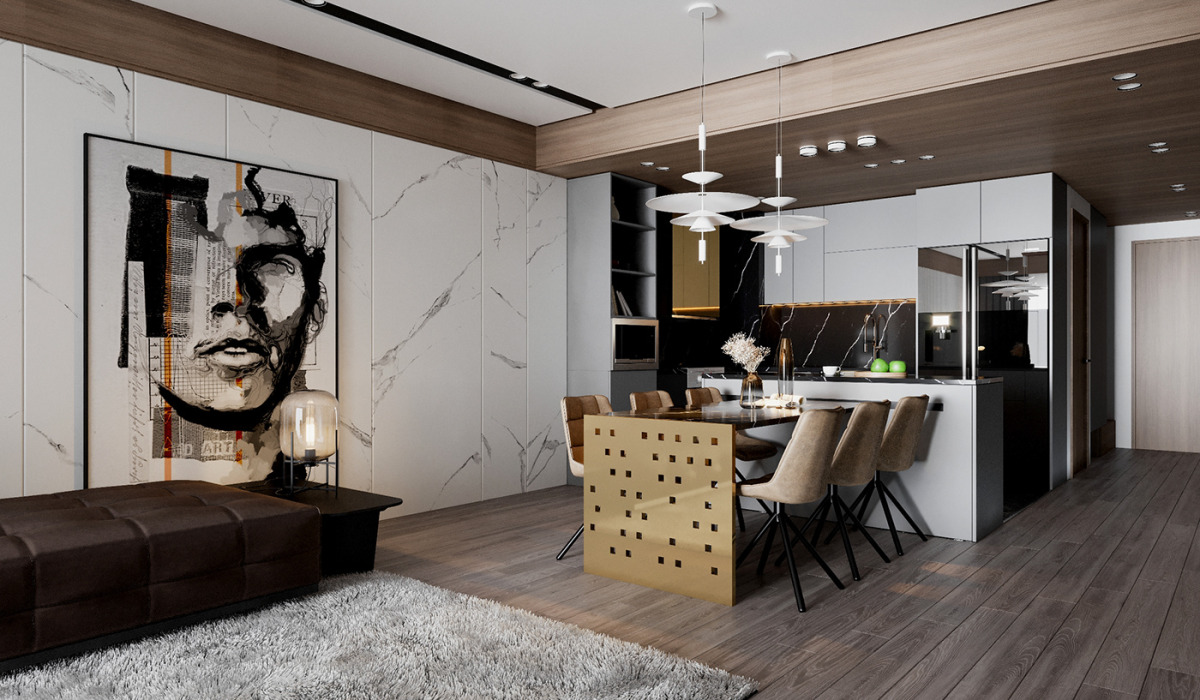 Nội thất phong cách hiện đại – Lý do 80% gia chủ Việt lựa chọn 5 Phòng bếp hiện đại với đảo bếp mini và tủ bếp tích hợp lưu trữ