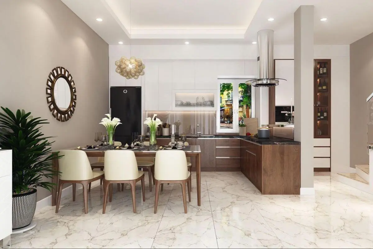 Gợi ý bố trí phòng bếp hiện đại – Tiện nghi, khoa học, dễ vệ sinh