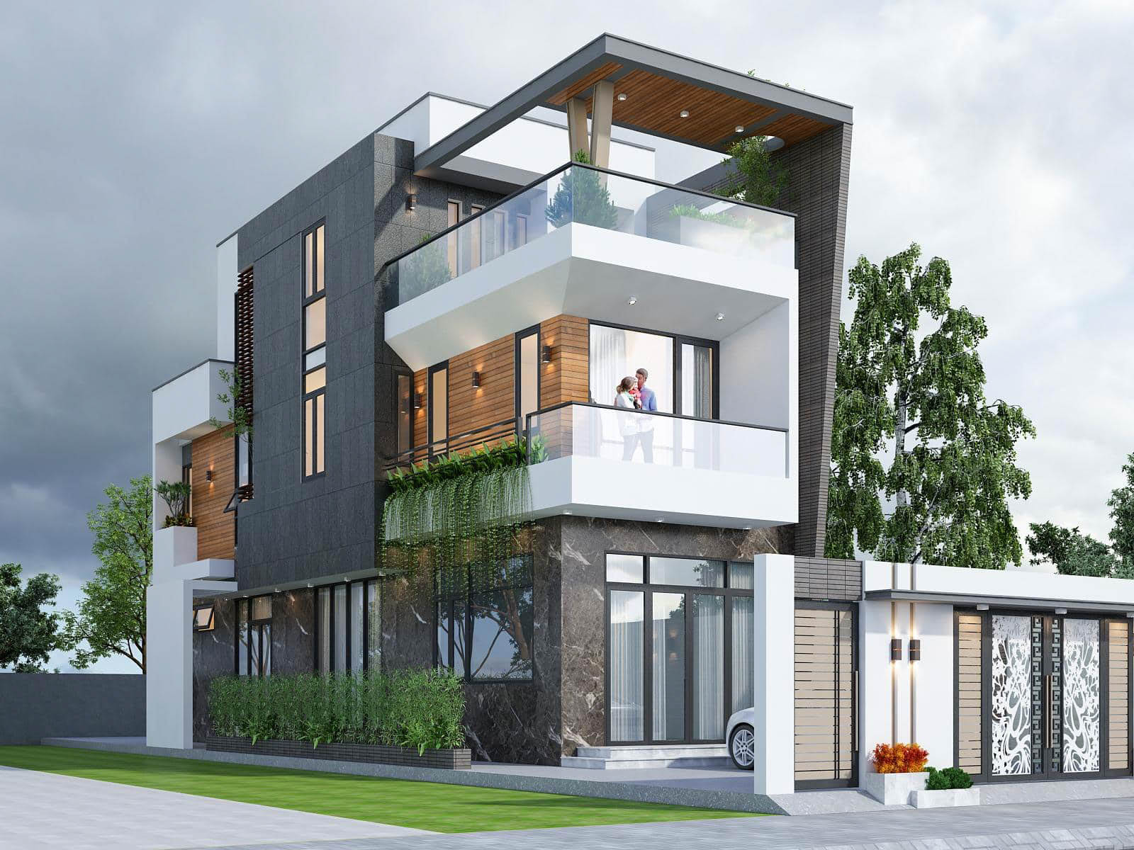 Xu hướng thiết kế nhà phố nhiều tầng hiện đại 2025