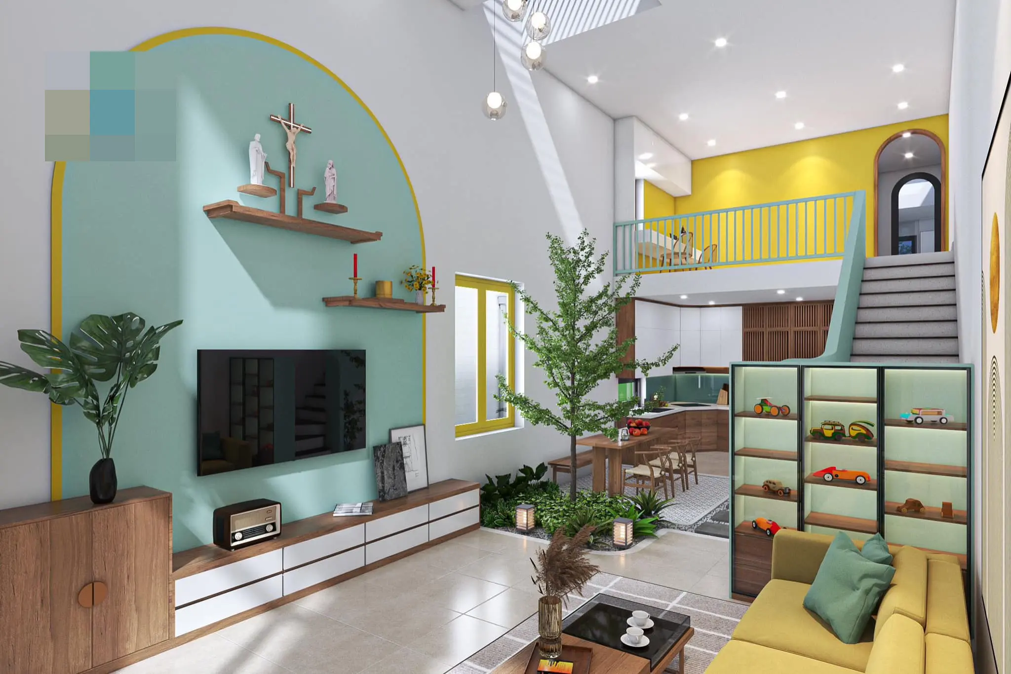 Mở rộng không gian phòng khách và bếp cho nhà cấp 4